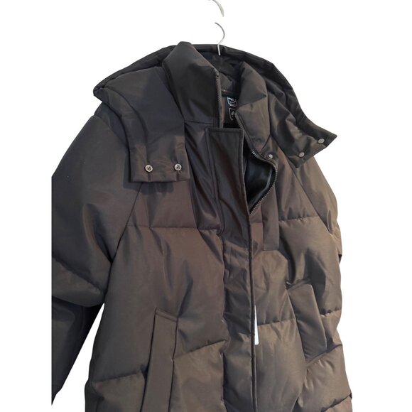 Puffit Coat Black NWT Size Large Long Puffer Jacket Thickened Winter Hooded Deep - Picture 11 of 13